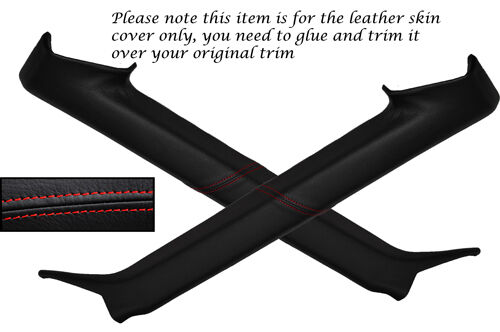 RED STITCH FITS LOTUS ELAN M100 89-95 2X WINDSCREEN A PILLAR LEATHER COVERS