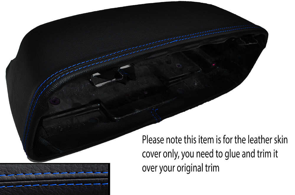 BLUE STITCH SPEEDO DASH MOUNT TRIM LEATHER SKIN COVER FITS ROVER P5 P5B COUPE