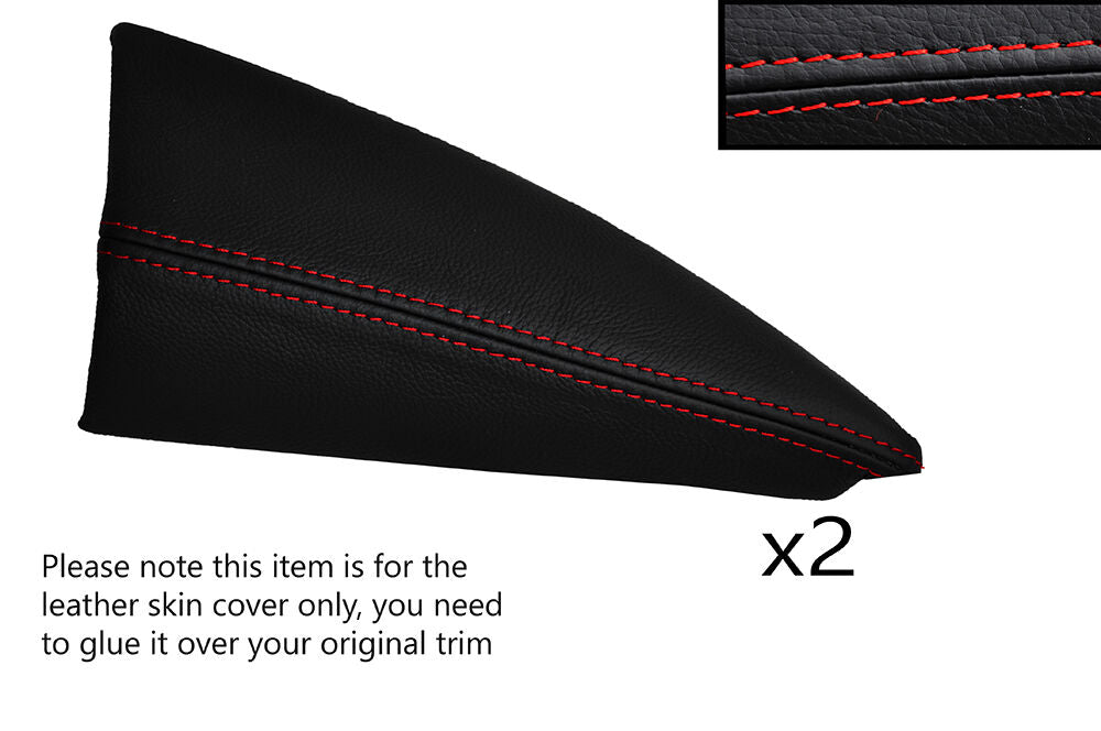 RED STITCH 2X FRONT CORNER DOOR TRIM SKIN COVERS FITS MERCEDES ML CLASS W163