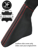 RED STITCHING REAL LEATHER HANDBRAKE GAITER COVER FITS VOLVO 340 360 82-91