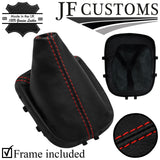 RED STITCH ITALIAN LEATHER GEAR GAITER + FRAME FOR CHEVROLET TRAX 13-16