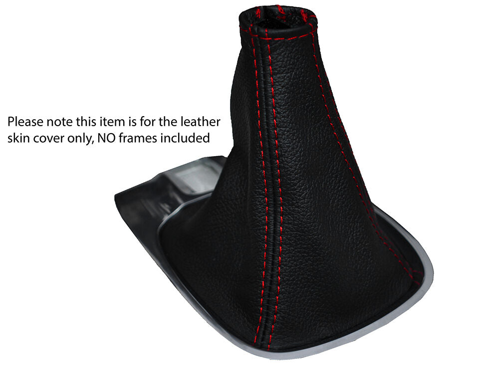 RED STITCHING LEATHER MANUAL GEAR GAITER FITS VAUXHALL OPEL MERIVA 2011-2015