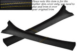 YELLOW  STITCH FITS VAUXHALL OPEL CORSA B 93-00  2X WINDSCREEN PILLAR COVERS