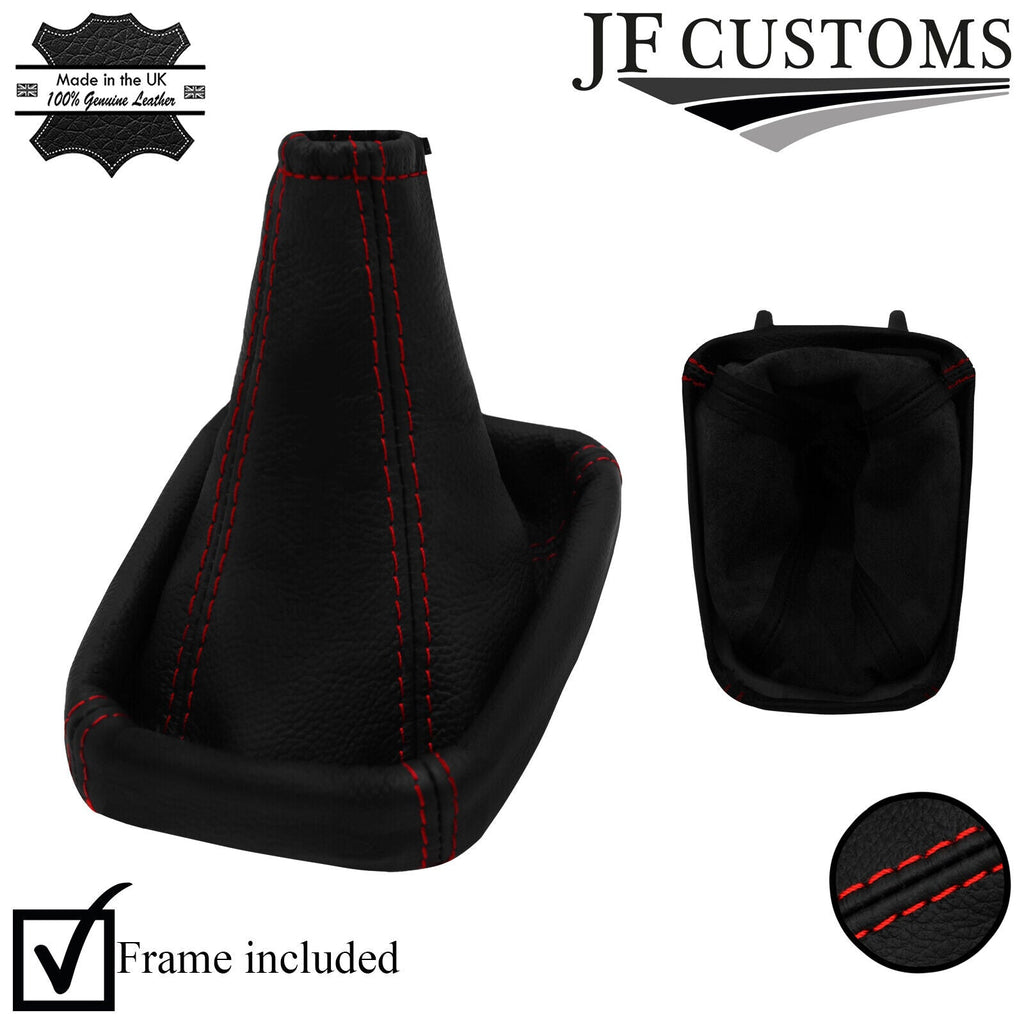 RED STITCH LEATHER MANUAL GEAR COVER + FRAME FOR VAUXHALL OPEL ZAFIRA A 99-05