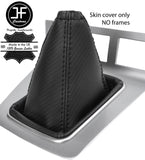 BLACK STITICH CARBON FIBER VINYL MANUAL GEAR GAITER FOR FORD MONDEO MK3 03-06