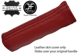 DARK RED REAL LEATHER HANDBRAKE HANDLE COVER FITS ALFA ROMEO SPIDER 105 EARLY