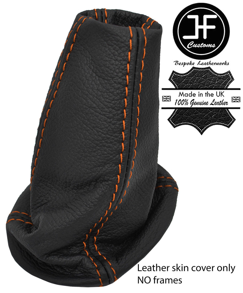 ORANGE STITCH TOP GRAIN REAL LEATHER GEAR GAITER FOR LOTUS ELISE EXIGE S2 04-06