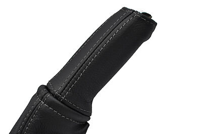 grey stitch FITS VAUXHALL OPEL CORSA D 06-11 LEATHER HANDBRAKE HANDLE COVER