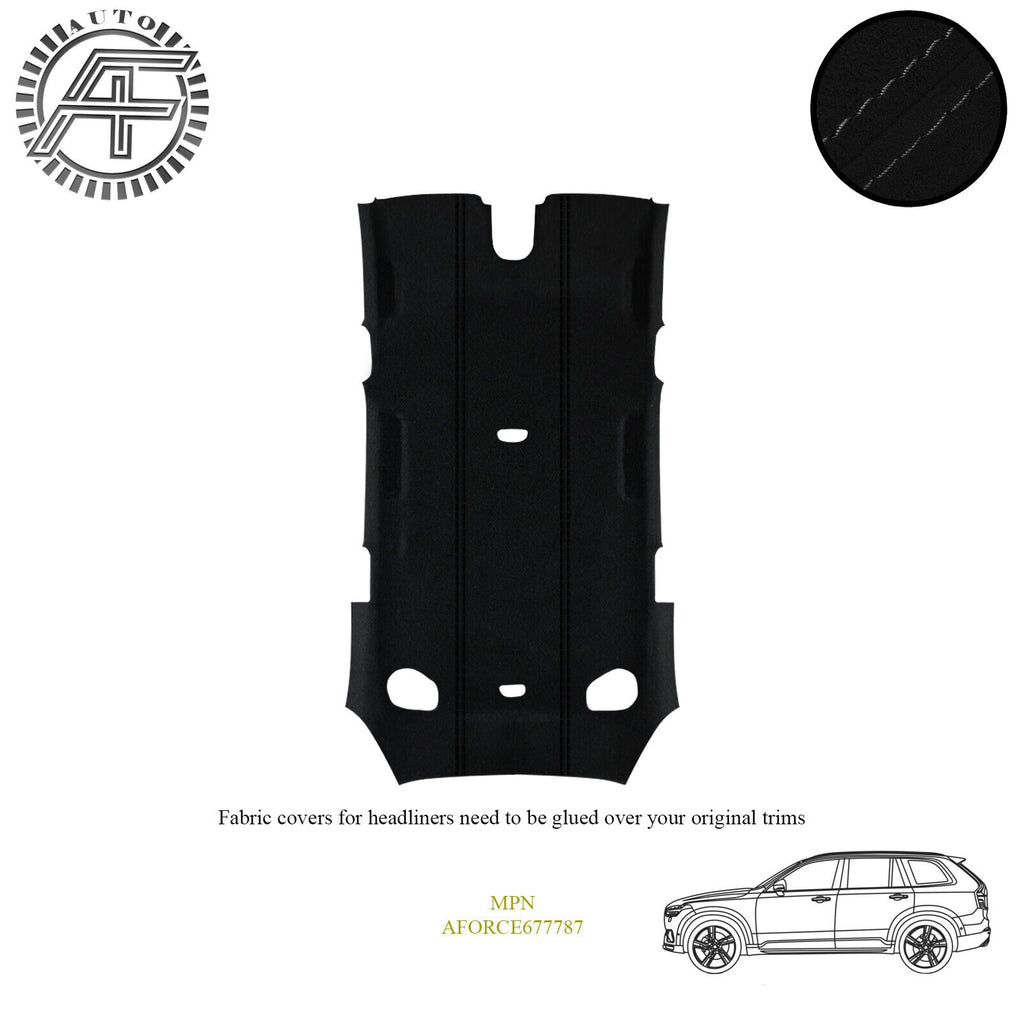 LUXE SUEDE HEADLINER COVER FITS VOLVO MK2 XC90 2015-PRESENT 5 DOOR CUSTOM NEW