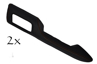 FITS TOYOTA SUPRA MK4 2X orange stitch LEATHER DOOR CARD TRIM COVERS CUSTOM NEW