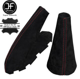 RED STITCH FOR BMW MINI COOPER R56 R57 CLUBMAN R55 2007-2013 SET BLACK SUEDE