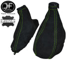 GREEN STITCHING FITS ALFA ROMEO MITO PU SUEDE GEAR HANDBRAKE GAITER  2008-2013