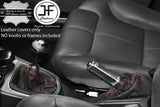 RED STITCHING REAL LEATHER GEAR & HANDBRAKE GAITER FITS ALFA ROMEO 147 05-10