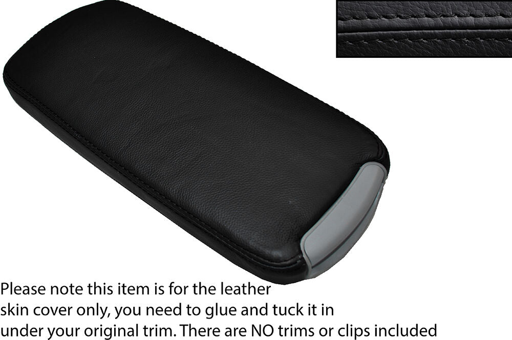 BLACK STITCH LEATHER ARMREST LID SKIN COVER FITS LEXUS IS200 IS220 IS250 06-12