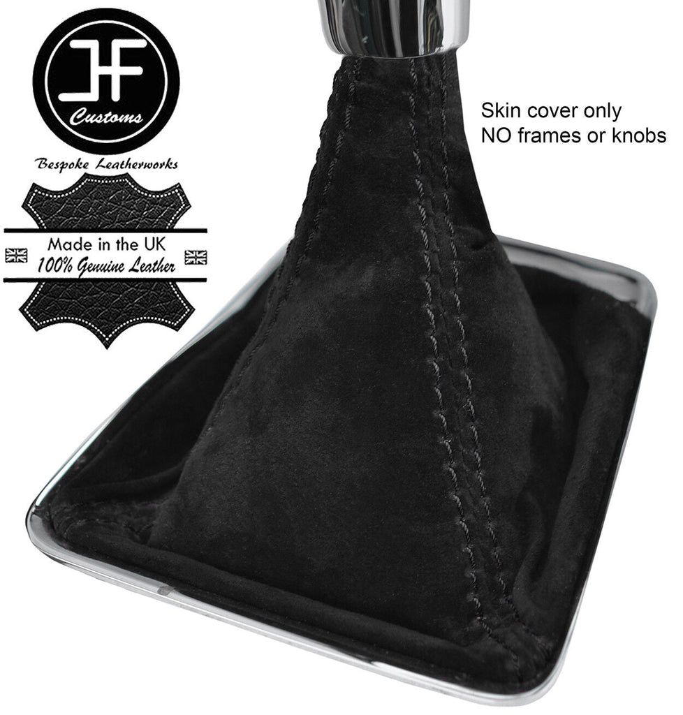 BLACK STITCH SUEDE GEAR GAITER FITS VAUXHALL OPEL ZAFIRA C TOURER 2012-2018