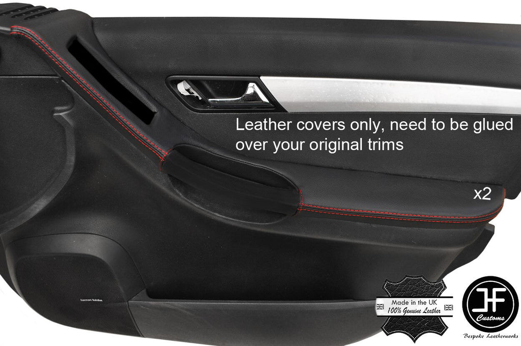 RED STITCH 2X FRONT DOOR ARMREST LEATHER COVERS FITS MERCEDES R CLASS W251