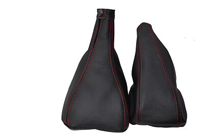 FITS ALFA ROMEO 155 GEAR HANDBRAKE GAITER red stitch CUSTOM NEW MADE IN UK