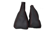 FITS ALFA ROMEO 155 GEAR HANDBRAKE GAITER red stitch CUSTOM NEW MADE IN UK