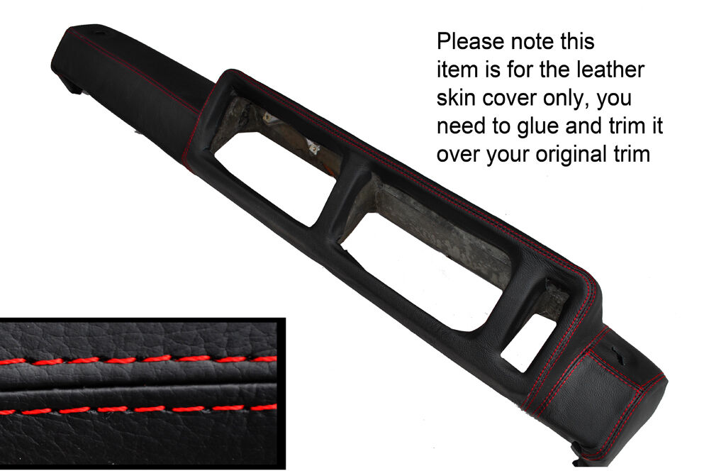 RED STITCH DASH DASHBOARD LEATHER COVER FITS VAUXHALL CHEVETTE 1975-1984