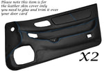 BLUE STITCH 2X DOOR CARDS LEATHER COVERS FITS MITSUBISHI GTO 3000GT 1992-1999