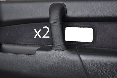 black stitching FITS ISUZU TROOPER 91-98 2X DOOR HANDLES LEATHER COVERS