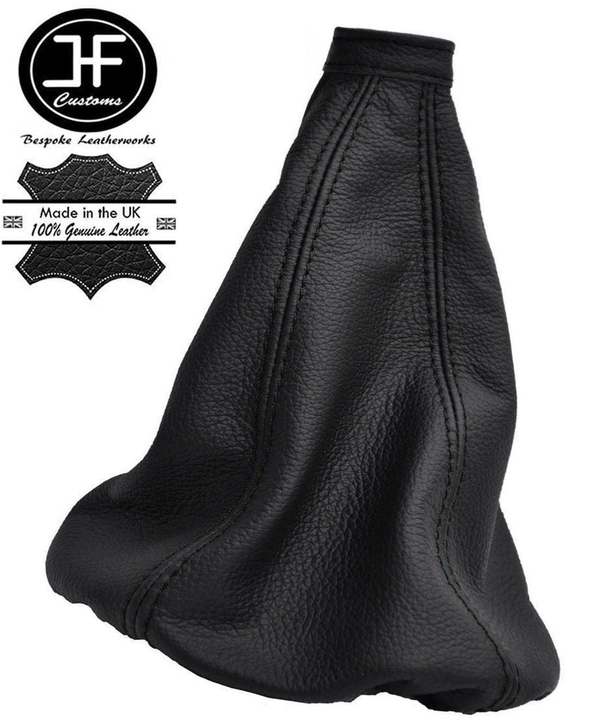 BLACK STITCHING FITS ALFA ROMEO 164 1988-1997 GEAR GAITER REAL LEATHER