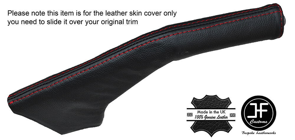 RED STITCHING LEATHER HANDBRAKE GAITER FITS MITSUBISHI L200 2006-2009 CUSTOM NEW