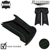 GREEN STITCH LEATHER COVERED STEERING WHEEL TRIMS+FRAMES FOR FORD MUSTANG 10-14