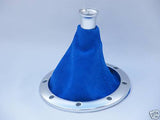 FITS AUDI TT BLUE SUEDE GEAR GAITER LEATHER SHIFT BOOT NEW CUSTOM NEW MADE IN UK