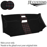 RED STITCH TARTAN SUEDE FRONT HEADLINER COVER FOR VW T5 TRANSPORTER MADE IN UK