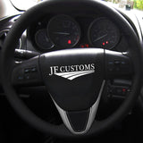 FOR MAZDA 6 MK2 08-12 WHITE & BLACK LEATHER COVERED STEERING WHEEL TRIM + FRAME