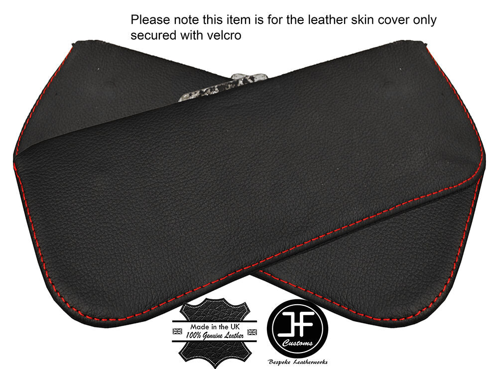 RED STITCH 2X SUN VISORS LEATHER COVERS FITS MINI MK1 CLASSIC EARLY CUSTOM NEW