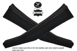 RED STITCH 2X UPPER DOOR SILL TRIM LEATHER COVERS FITS CORVETTE C4 1990-1996