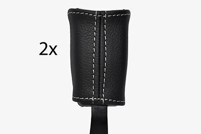 white stitch FITS TOYOTA MR2 MK3 00-05 2X SEAT BELT STALK LEATHER COVERS