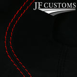 RED STITCH LEATHER REAR QUARTER PANEL COVERS FITS MITSUBISHI GTO 3000 GT