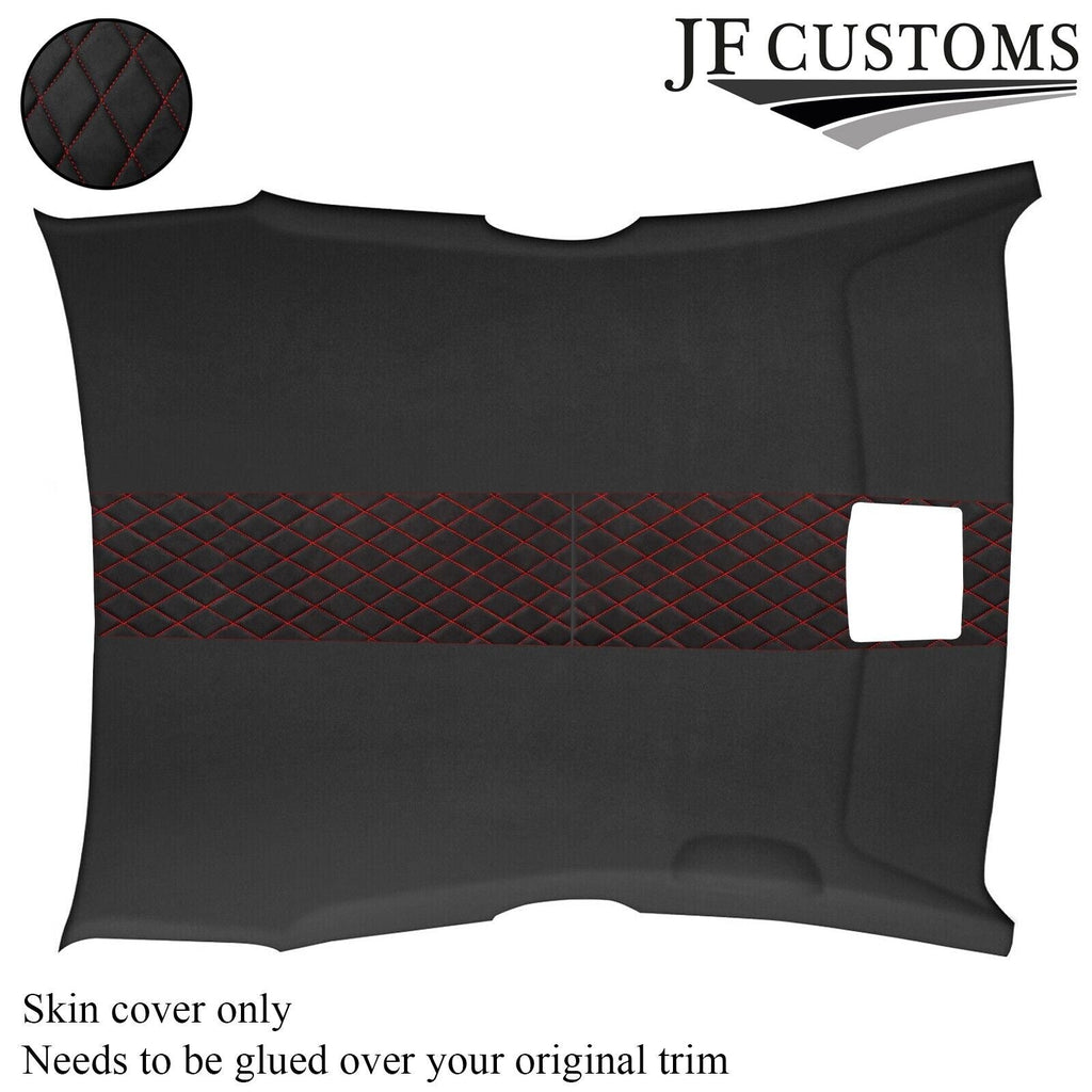 DSG2 RED DIAMOND STITCH D GREY LUXE SUEDE HEADLINER COVER FOR MAZDA RX8 02-12