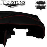 RED STITCH TOP-GRAIN LEATHER DASH DASHBOARD COVER FITS AUDI A4 B8 2008-2015