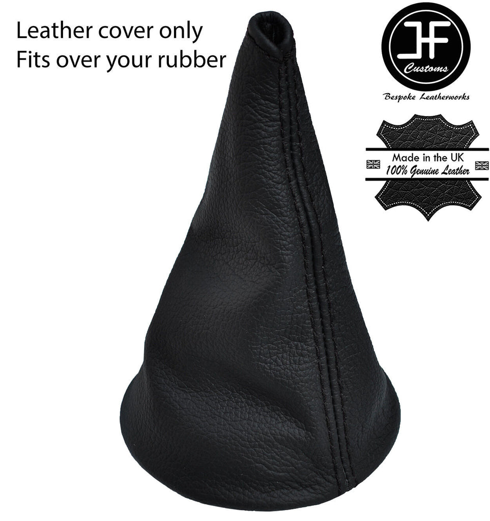 BLACK STITCH TOP GRAIN LEATHER GEAR GAITER OVER RUBBER FITS TRIUMPH TR6 69-76