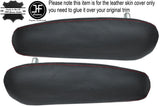 RED STITCH 2X SEAT ARMREST COVERS FITS PEUGEOT PARTNER CITROEN BERLINGO 08-15