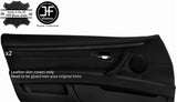 BLACK STITCH 2X FRONT DOOR CARD TRIM LEATHER COVERS FOR BMW 3 E92 E93 2 DOOR