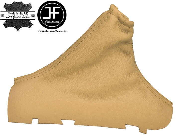 CREAM LEATHER FOR VOLVO S60 2001-2007 HANDBRAKE GAITOR COVER CUSTOM NEW
