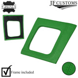 GREEN LEATHER COVERED MANUAL SHIFT SURROUND TRIM + FRAME FOR FORD MUSTANG 87-93