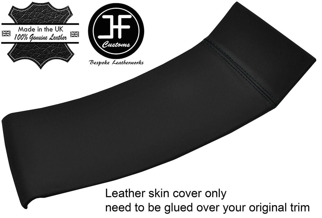 BLACK STITCH REAR CENTRE CONSOLE TRIM  LEATHER COVER FITS TESLA MODEL S 12-18