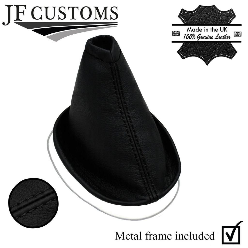 BLACK STITCH MANUAL GEAR GAITER + METAL FRAME FITS NISSAN MICRA K13 2011-2016