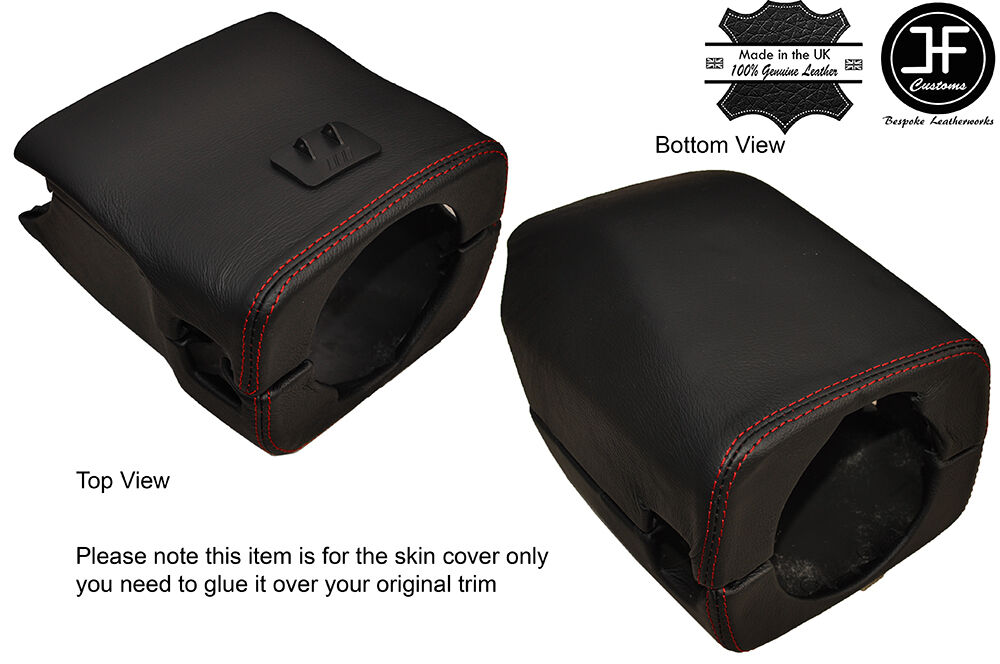 RED STICH STEERING SHROUD COLUMN LEATHER COVER FITS TOYOTA LEXUS SOARER 90-00