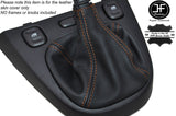 ORANGE STITCHING MANUAL LEATHER GEAR GAITOR GAITER FITS FIAT PANDA 2012-2016