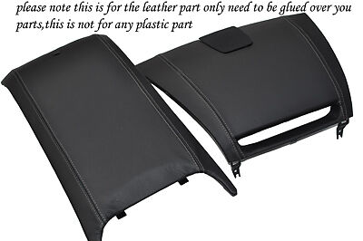 grey stitch FITS MAZDA RX8 2 X CENTER CONSOLE COVERS LEATHER 2003+ CUSTOM NEW