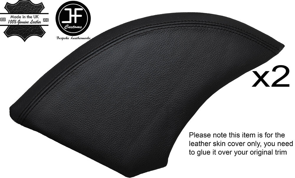 BLACK STITCH 2X SIDE END DASH TRIM COVERS FITS ROLLS ROYCE SILVER SHADOW II