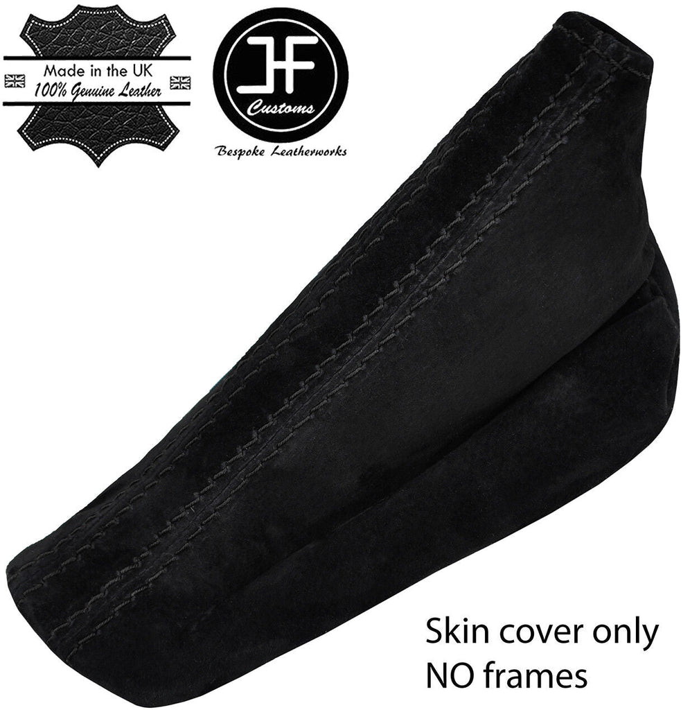 BLACK STITCH REAL SUEDE HANDBRAKE GAITER FITS MAZDA MX5 MK3 2005-2015 CUSTOM NEW