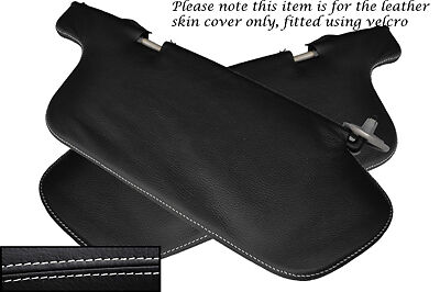 WHITE STITCH FITS NISSAN SKYLINE R34 GTR GT-T 99-02 2X SUN VISOR LTHR COVERS